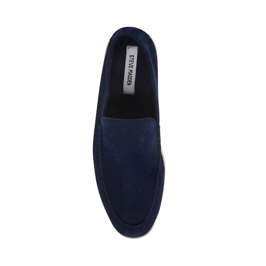 Loafers Steve Madden Larken Gamuza Hombre Azules | ES XY42E1